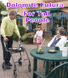 Tall person rollator